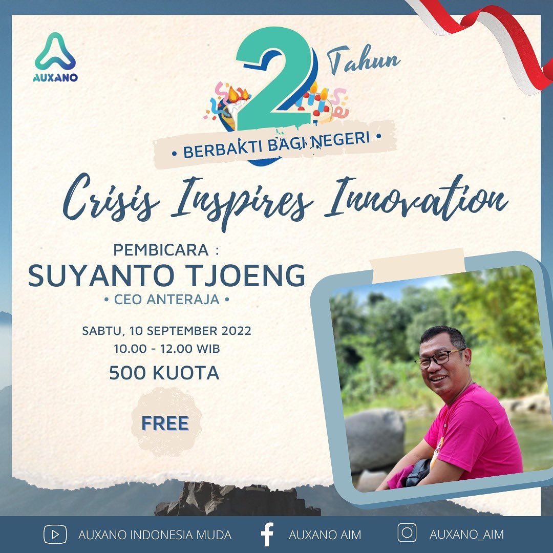 2 Tahun Auxano - Crisis Inspires Innovation